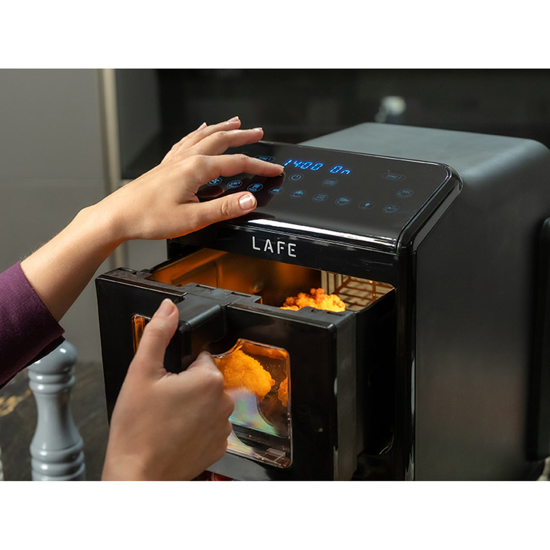 LAFE oil-free fryer, air fryer, 2 compartments, 5 L, 2460 W, LCD display, Dual Fry