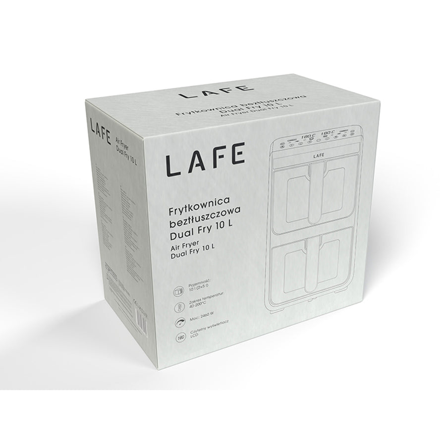 LAFE oil-free fryer, air fryer, 2 compartments, 5 L, 2460 W, LCD display, Dual Fry