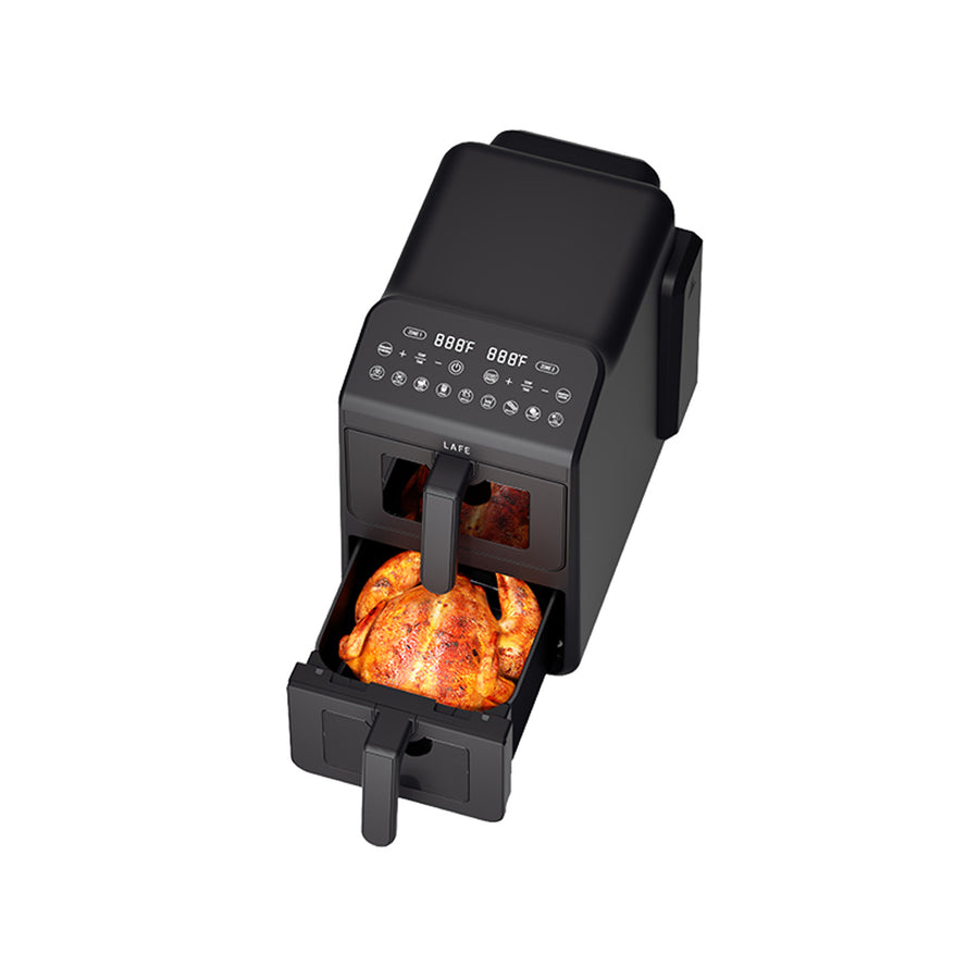 LAFE oil-free fryer, air fryer, 2 compartments, 5 L, 2460 W, LCD display, Dual Fry
