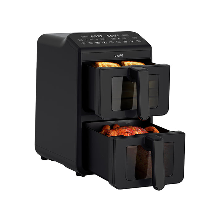 LAFE oil-free fryer, air fryer, 2 compartments, 5 L, 2460 W, LCD display, Dual Fry
