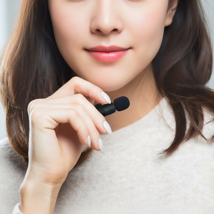 MICRO-MIC DUO - 2x wireless lapel microphone (set), clip-on, iOS & Android (OTG), mini, super-sensitive. USB-C & LIGHTNING, Mediatech