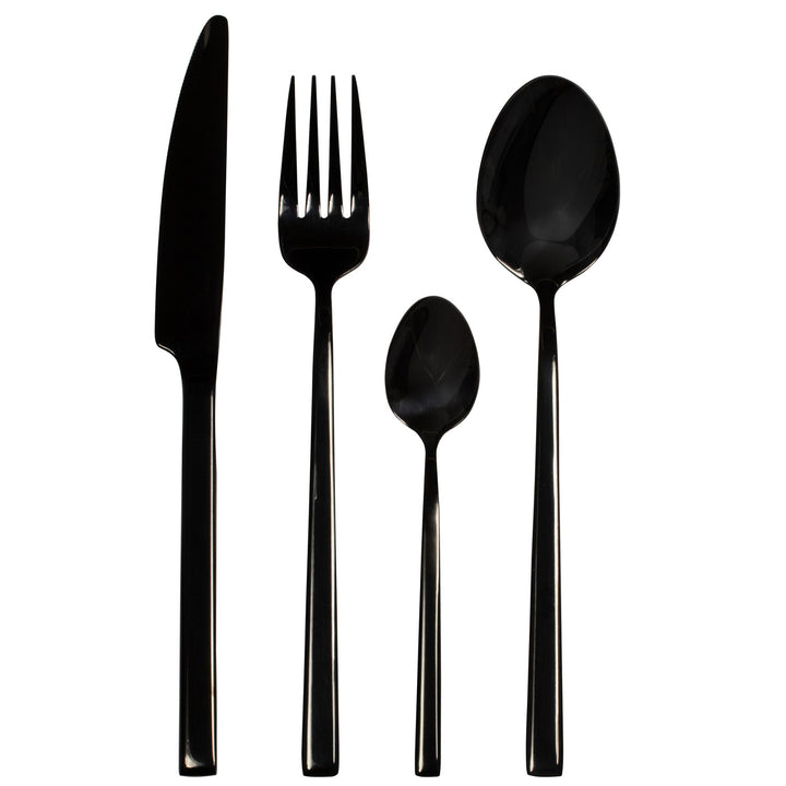 AMBITION Como Black 24-piece cutlery set for 6 people