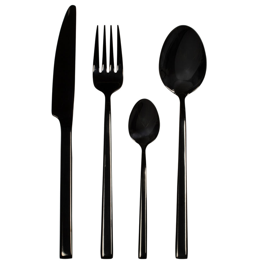 AMBITION Como Black 24-piece cutlery set for 6 people