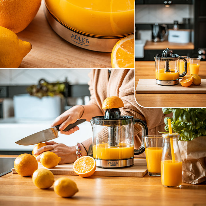 Adler citrus juicer, capacity 1.2 l, maximum power 60 W, black, AD 4012