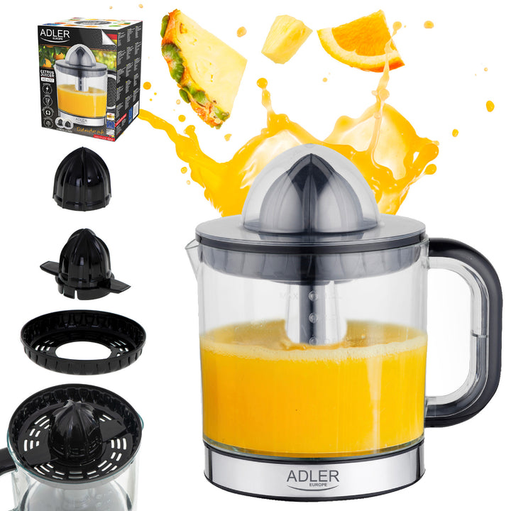 Adler citrus juicer, capacity 1.2 l, maximum power 60 W, black, AD 4012