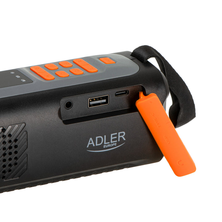 Adler emergency radio, with solar panel, crank and power bank, Bluetooth 5.0, 4W LED flashlight, 4500 mAh, AD 1920