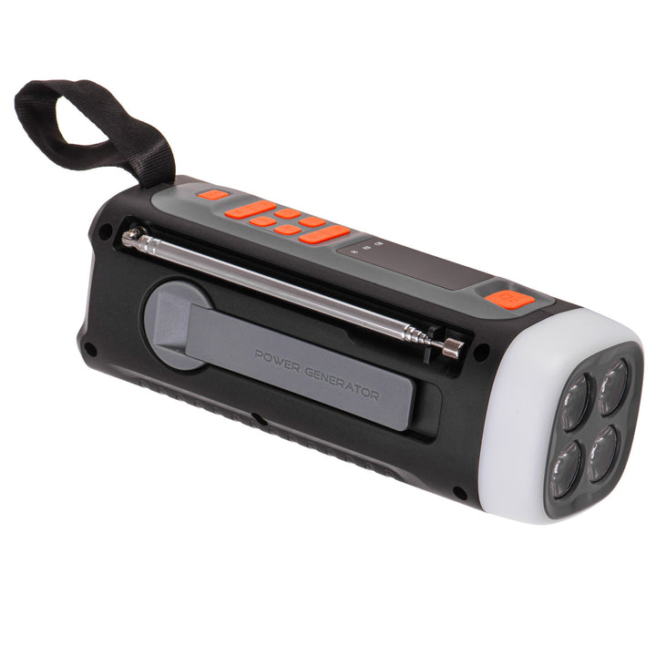 Adler emergency radio, with solar panel, crank and power bank, Bluetooth 5.0, 4W LED flashlight, 4500 mAh, AD 1920