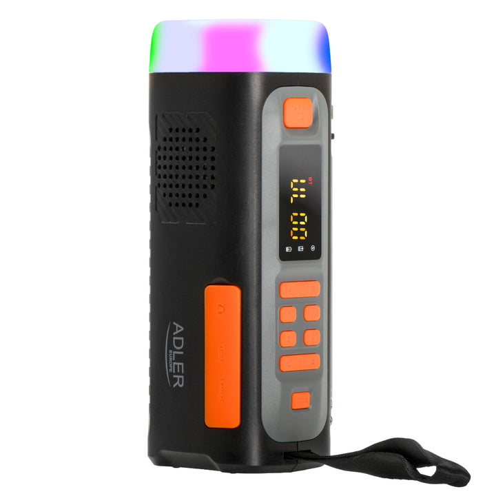 Adler emergency radio, with solar panel, crank and power bank, Bluetooth 5.0, 4W LED flashlight, 4500 mAh, AD 1920