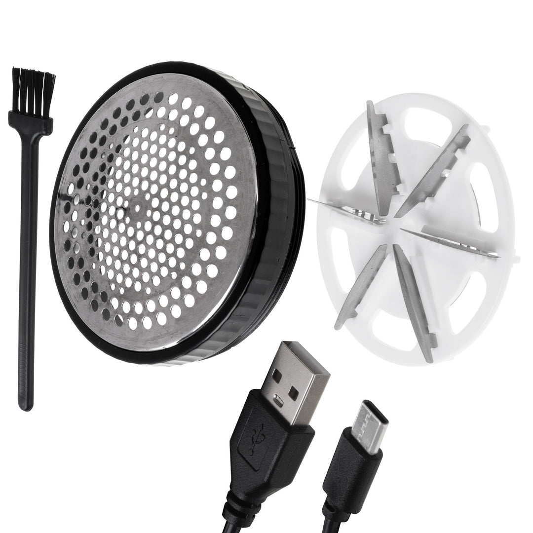 Adler fabric shaver, LCD display, 3 operating speeds, black, AD 9617 black