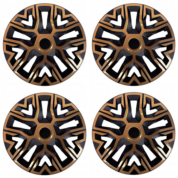 Universal 14" NRM The Best Bicolor copper-black hubcaps, 4 pieces