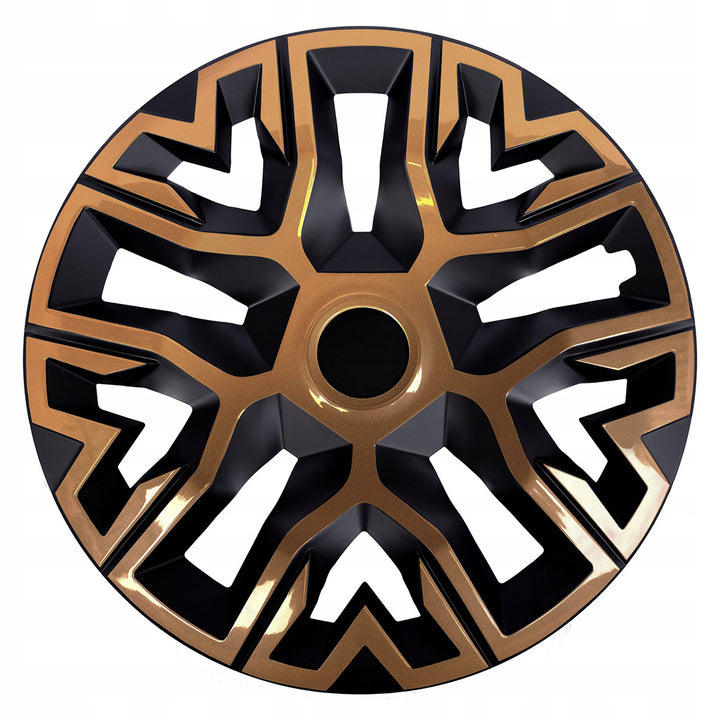 Universal 16" NRM The Best Bicolor copper-black hubcaps, 4 pieces