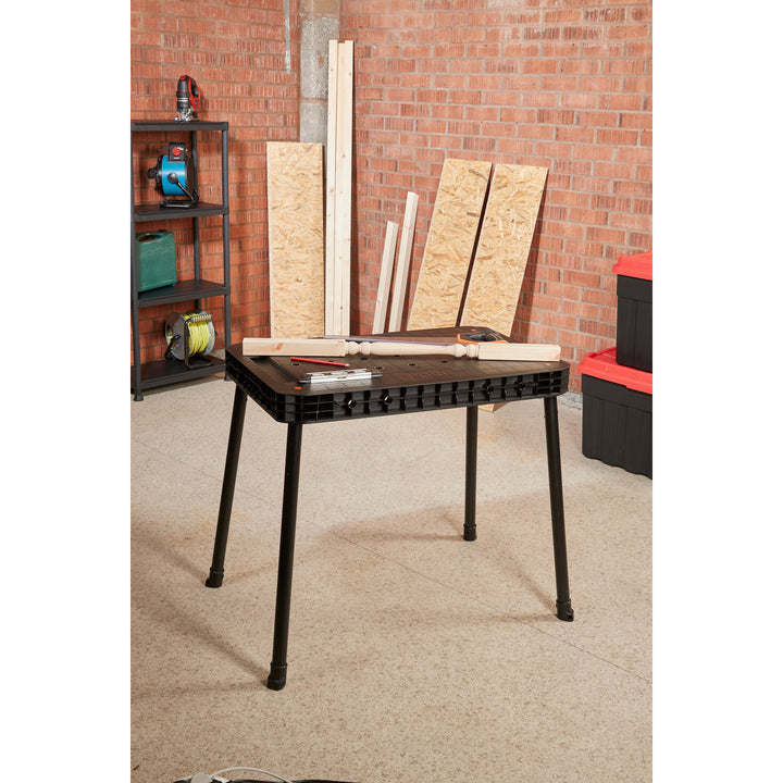Keter Ultimate Workbench, foldable, load capacity up to 453 kg, assembly in 30 seconds, large work surface with 3/4-inch holes, portable, 262936