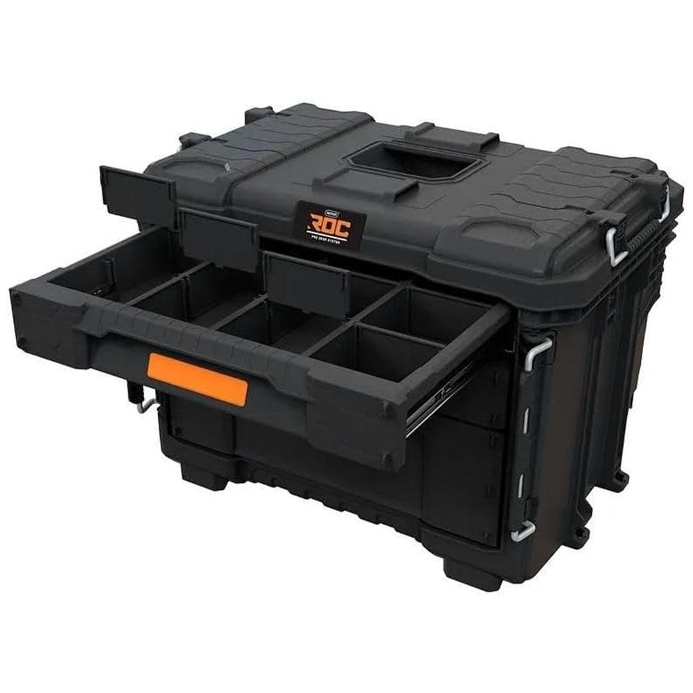 Keter Roc Pro Keter ROC Pro Gear 2.0 XL Tool Box, with three drawers, included divid ...