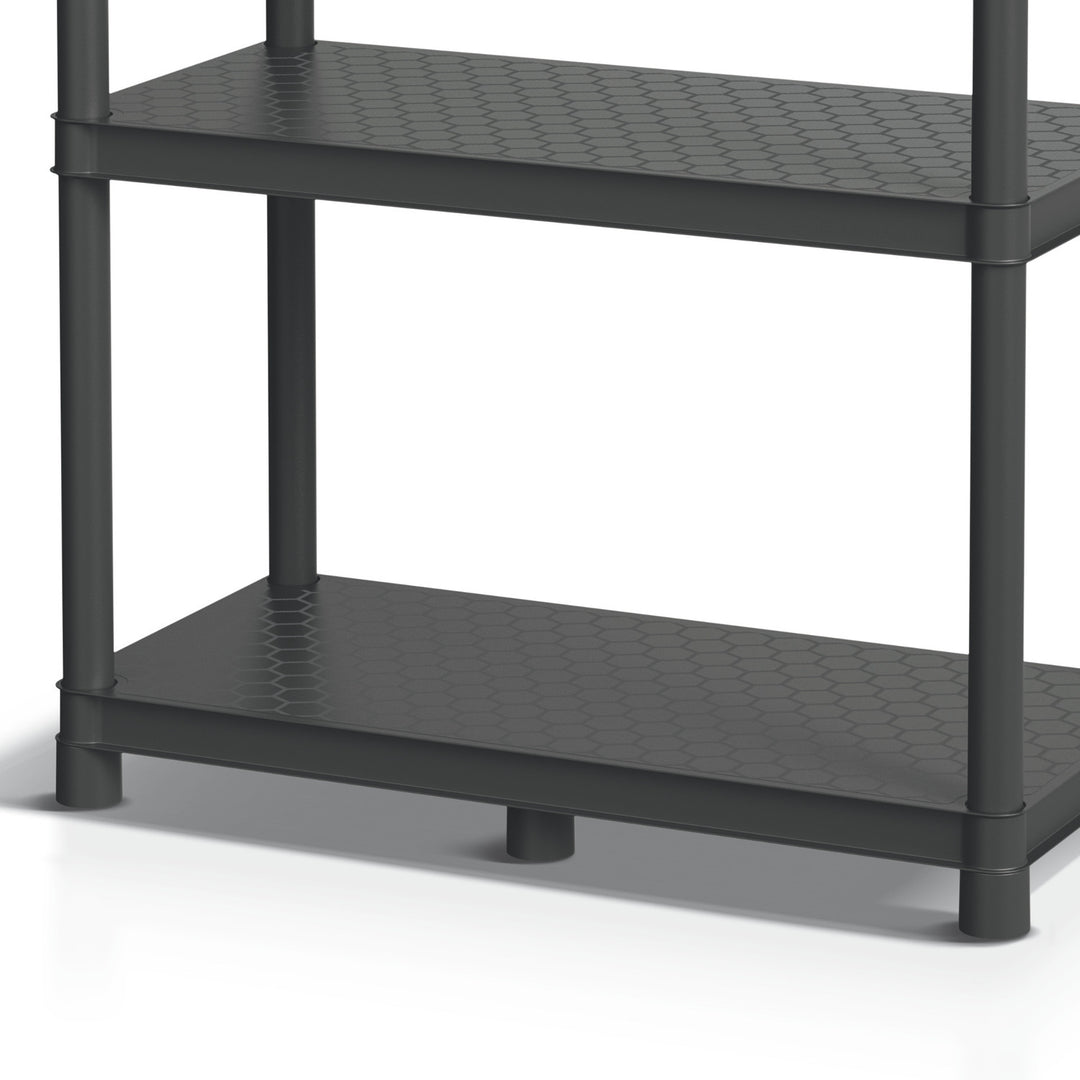 Stackaro Solid 75 Kistenberg shelving unit, max. total load 220 kg, 5 shelves, wall mounting, KSS75L5HD-S411