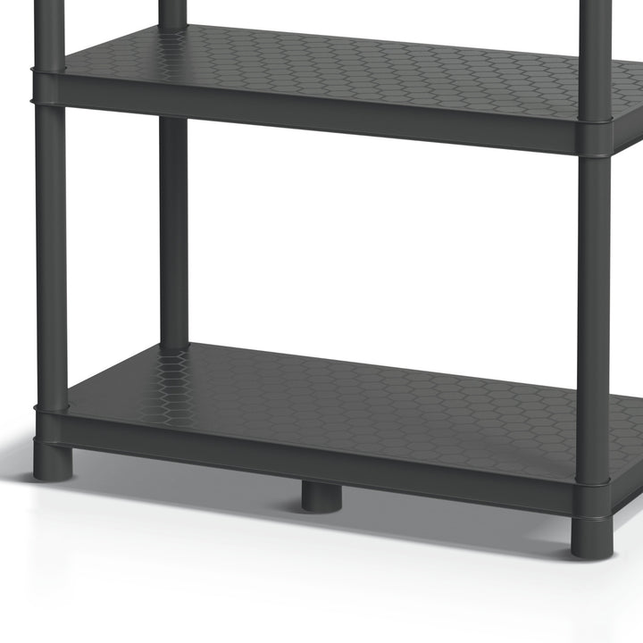 Stackaro Solid 75 Kistenberg shelving unit, max. total load 220 kg, 5 shelves, wall mounting, KSS75L5HD-S411