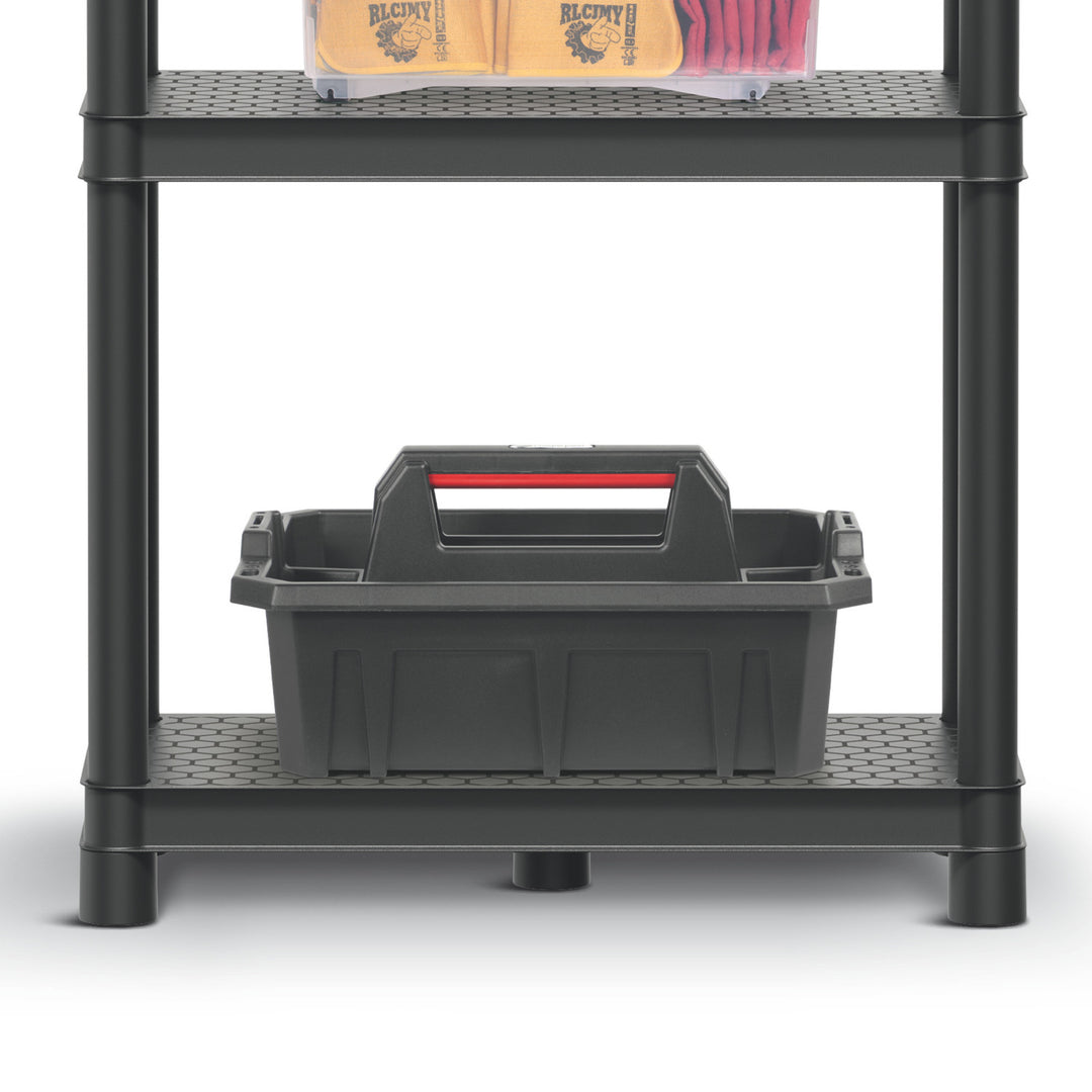 Stackaro Solid 75 Kistenberg shelving unit, max. total load 220 kg, 5 shelves, wall mounting, KSS75L5HD-S411