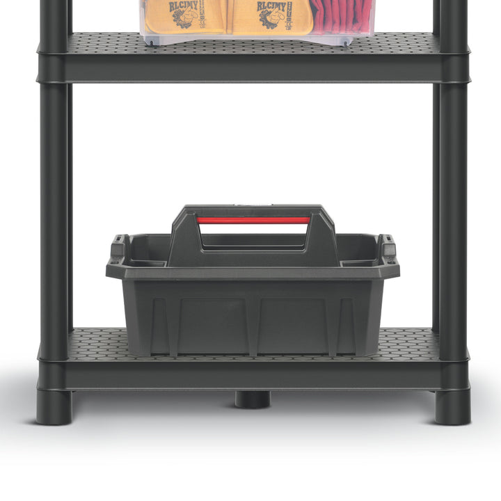 Stackaro Solid 75 Kistenberg shelving unit, max. total load 220 kg, 5 shelves, wall mounting, KSS75L5HD-S411