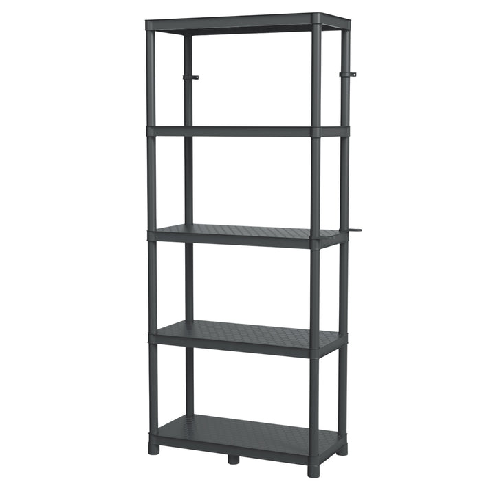 Stackaro Solid 75 Kistenberg shelving unit, max. total load 220 kg, 5 shelves, wall mounting, KSS75L5HD-S411