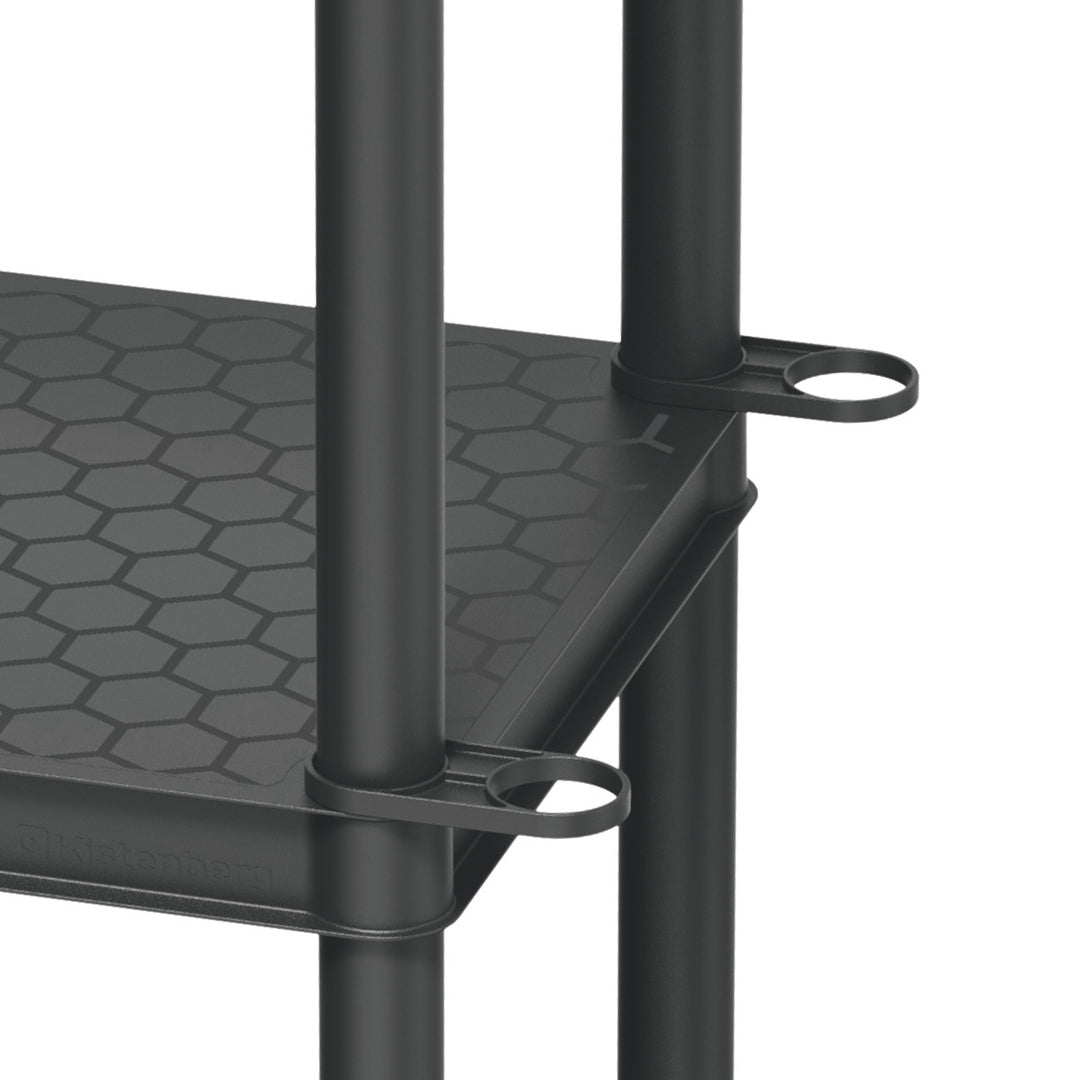 Stackaro Solid 60 Kistenberg shelf unit, max. total load 185 kg, 4 shelves, wall mounting, KSS60L4HD-S411
