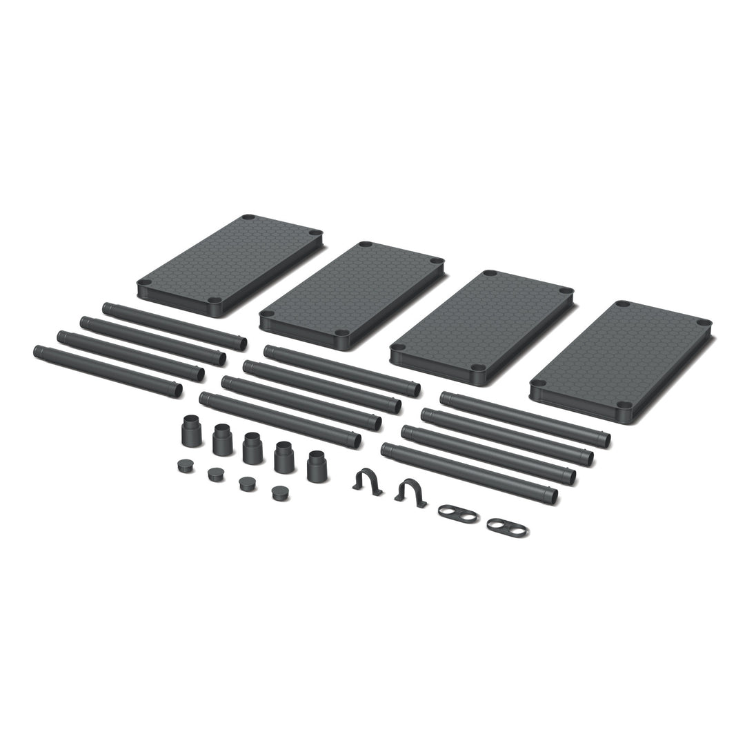 Stackaro Solid 60 Kistenberg shelf unit, max. total load 185 kg, 4 shelves, wall mounting, KSS60L4HD-S411