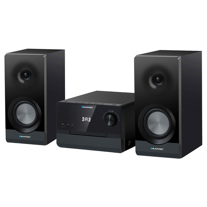 Blaupunkt micro system, 100W RMS power, DAB+ tuner, LED display, FM radio, telescopic antenna included, HDMI ARC connector, CD/MP3/USB/BT, clock with alarm function, MS49DAB