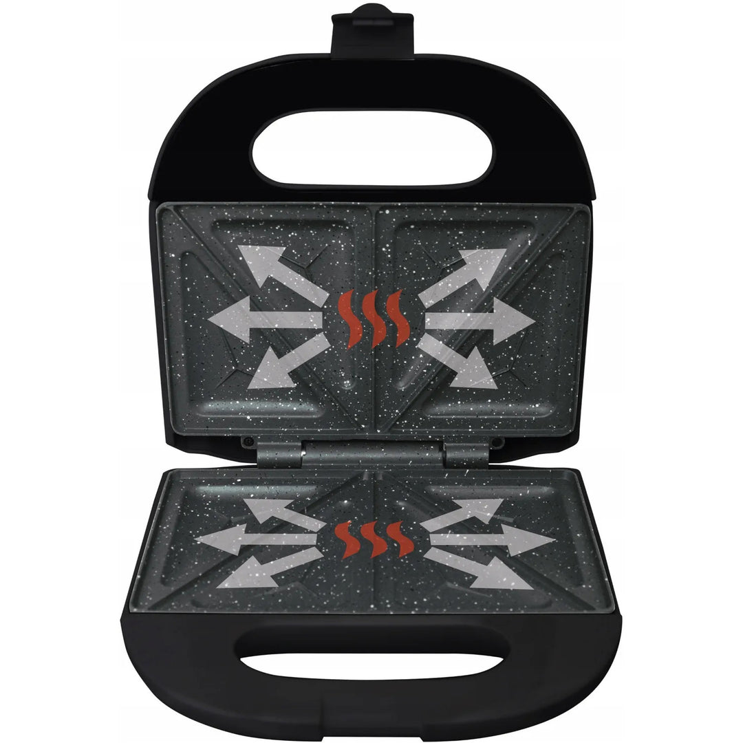 Eldom sandwich maker, non-stick ceramic coating, fast heating, 750W power, quick cleaning, LED indicator light, non-slip feet, ST11G