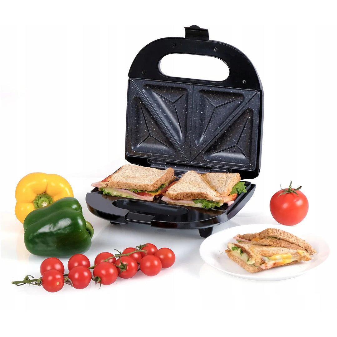 Eldom sandwich maker, non-stick ceramic coating, fast heating, 750W power, quick cleaning, LED indicator light, non-slip feet, ST11G