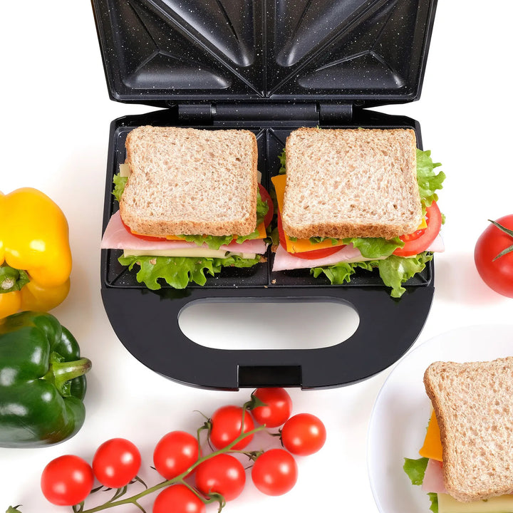 Eldom sandwich maker, non-stick ceramic coating, fast heating, 750W power, quick cleaning, LED indicator light, non-slip feet, ST11G