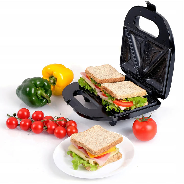 Eldom sandwich maker, non-stick ceramic coating, fast heating, 750W power, quick cleaning, LED indicator light, non-slip feet, ST11G