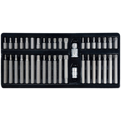 Professional Yato bit set, Torx, Spline, Hex, made of S2 tool alloy steel, high hardness HRC 58-62, in a case, YT-0400
