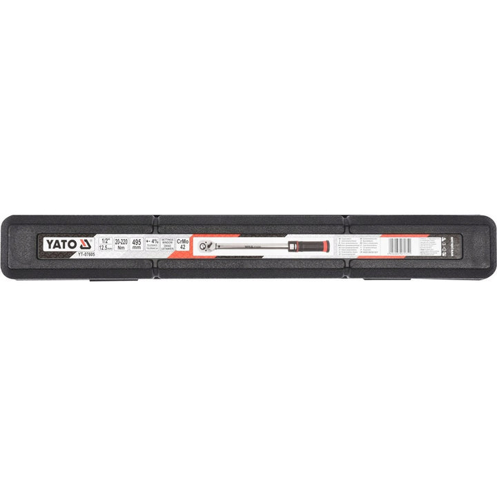 Yato torque wrench, made of chrome-molybdenum steel, packed in a case, torque scale located in the wrench handle, YT-07605