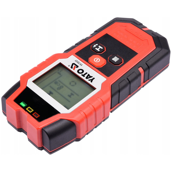 Professional Yato pipe and profile detector, large display with LED backlight, cover included, audible signal and three indicator LEDs, detection strength adjustment, YT-73131