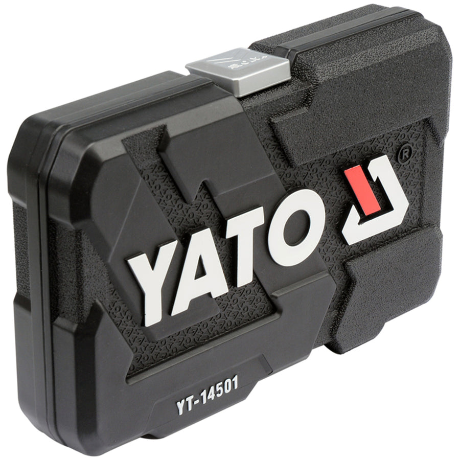 Yato professional tool set, socket wrenches and sockets, made of chrome-vanadium steel, 56 pieces, sockets with AS-Drive system, in a case, YT-14501