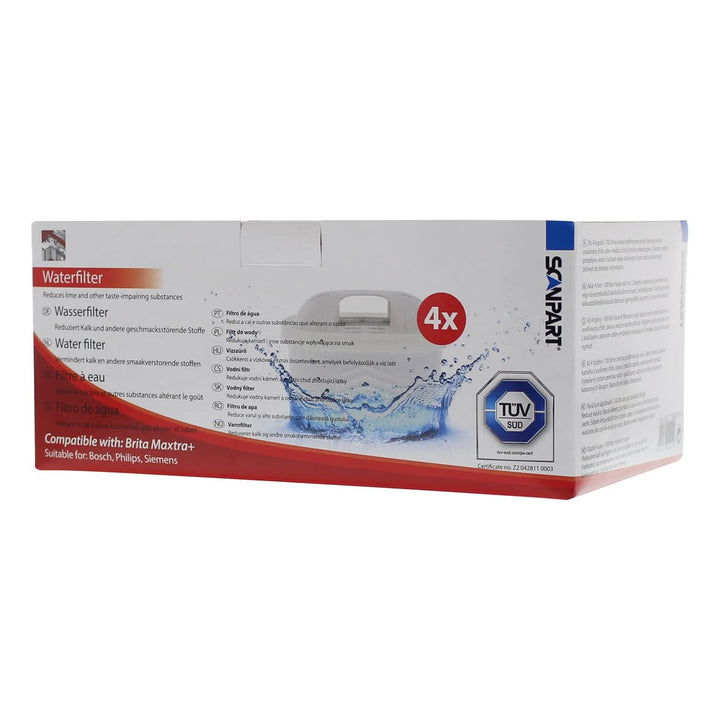 Scanpart water filter compatible with Brita Maxtra Plus, Dafi Unimax, 4 pieces