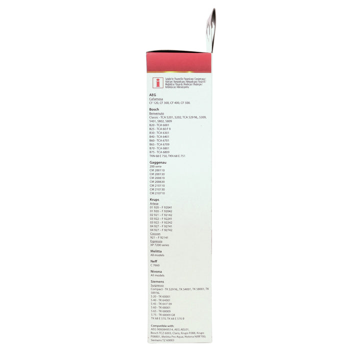 Water filter for AEG, BSH, Krups, Melitta, and Nivona Scanpart screw-in espresso machines