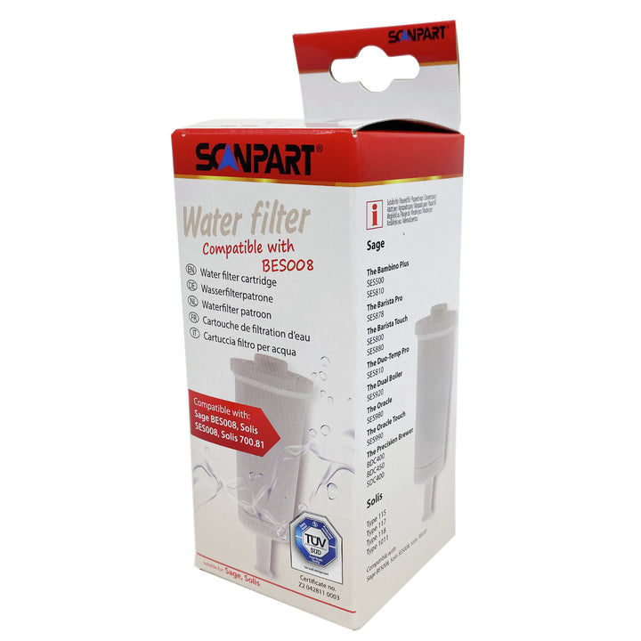 Water filter for Sage coffee machine, replacement for BES008 Scanpart