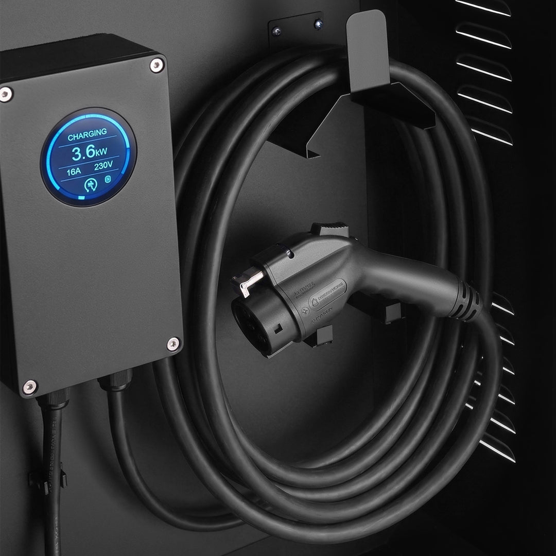 Maclean EV Charger Cabinet, IP65 Waterproof, Steel + Tempered Glass, Dimensions 70x50x25 cm, MC-900