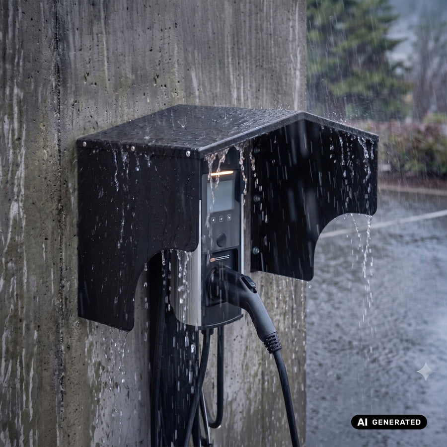 Maclean EV Charger Cover, stainless steel, dimensions 28x32.5x44 cm, MC-902