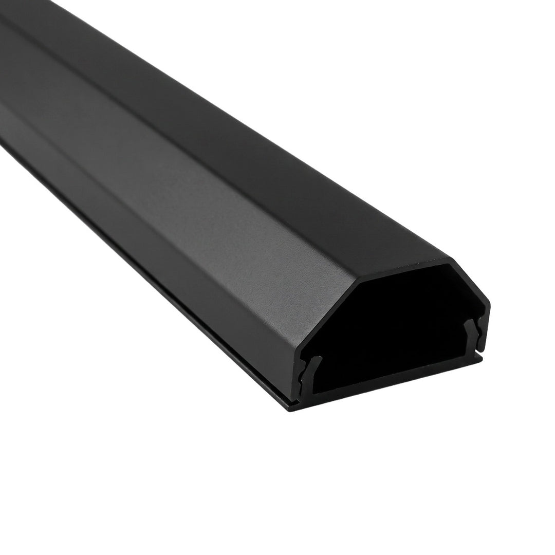 Maclean Aluminum Cable Cover Strip, 33x18x750 mm, Black, MCTV-897 B