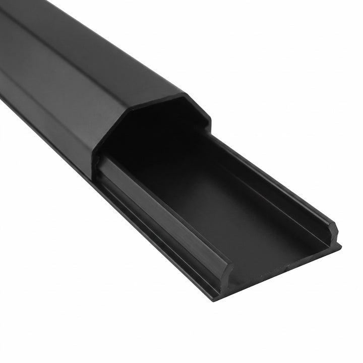 Maclean Aluminum Cable Cover Strip, 33x18x750 mm, Black, MCTV-897 B