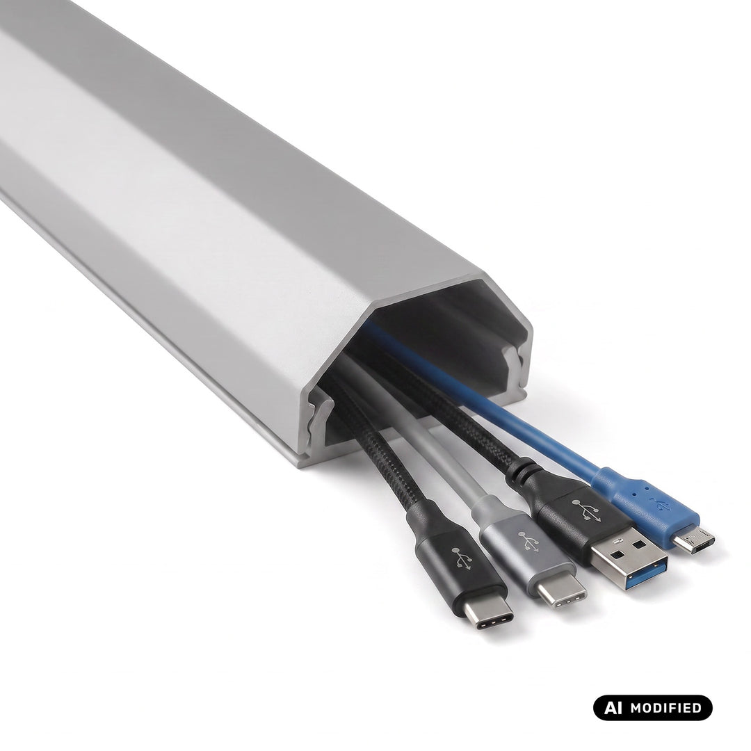 Maclean Aluminum Cable Cover Strip, 33x18x750 mm, Silver, MCTV-897 S