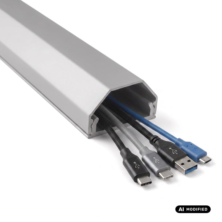 Maclean Aluminum Cable Cover Strip, 33x18x750 mm, Silver, MCTV-897 S