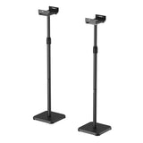 Set of Maclean floor stands for speakers, universal, vertical and horizontal adjustment +10°–10°, max. 5 kg, MC-916