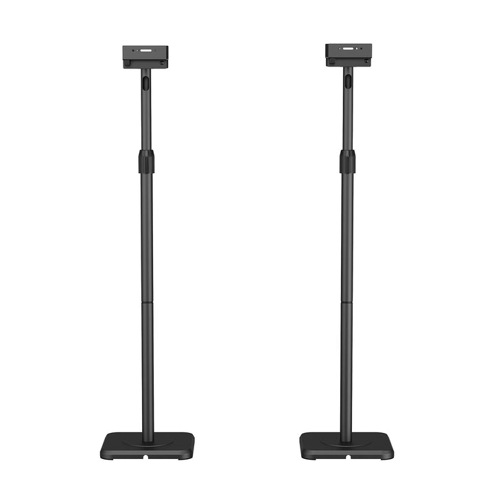 Set of Maclean floor stands for speakers, universal, vertical and horizontal adjustment +10°–10°, max. 5 kg, MC-916