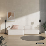 Set of Maclean floor stands for speakers, universal, vertical and horizontal adjustment +10°–10°, max. 5 kg, MC-916