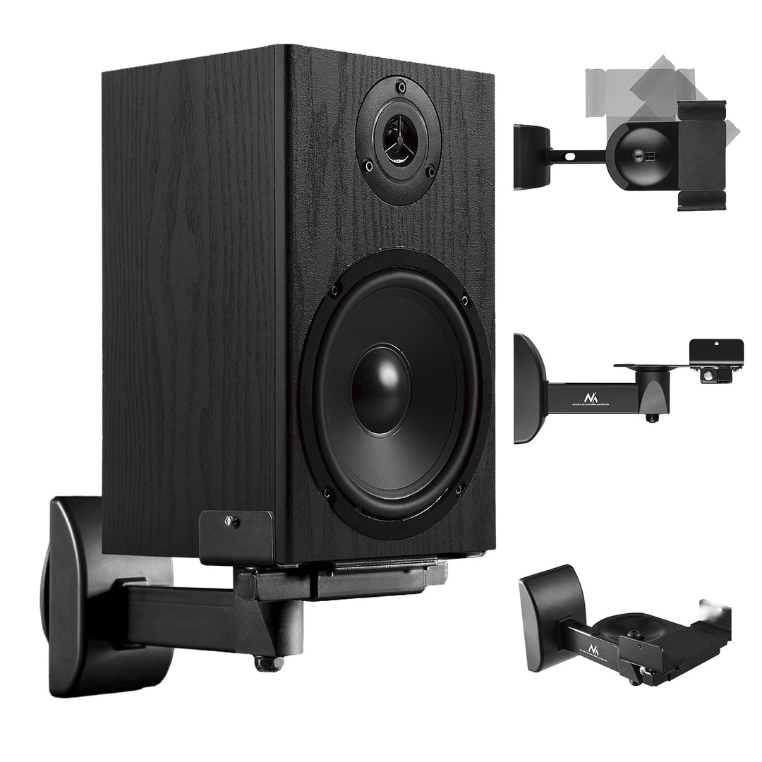 Set of Maclean speaker mounts/hangers, universal, vertically adjustable +8°–-8° and horizontally adjustable +90°–-90°, max. 15 kg, MC-917