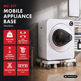 Maclean Mobile Stand for Household Appliances, Lockable Casters, Width 535–680 mm, Universal, for Transporting Household Appliances, up to 400 kg, MC-217