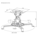 Maclean Ceiling Mount/Hanger for Projectors, 54–320 mm, up to 13.5 kg, 360-degree rotation, MC-200 B