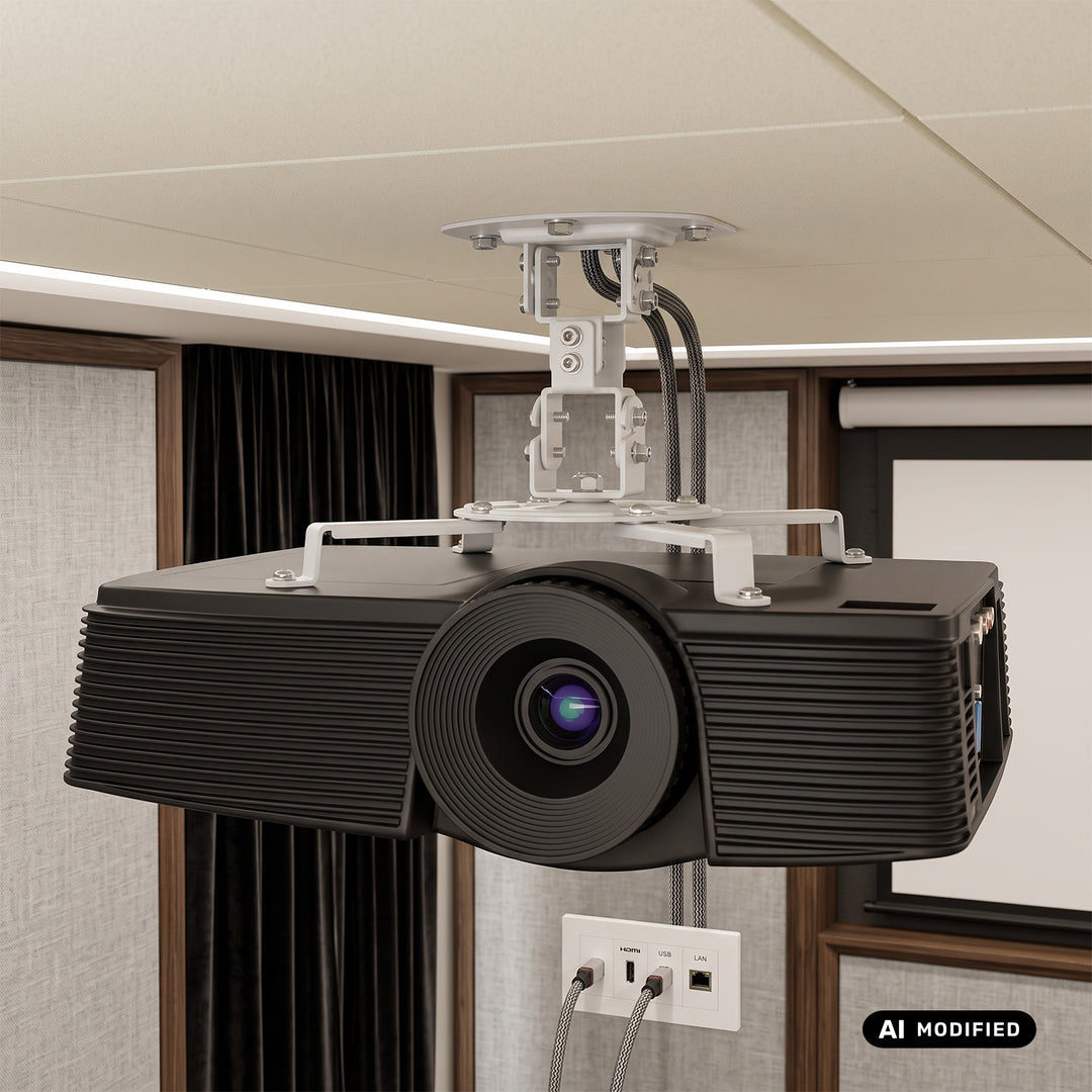 Maclean Ceiling Mount/Hanger for Projectors, 54–320 mm, up to 13.5 kg, 360-degree rotation, MC-200 W