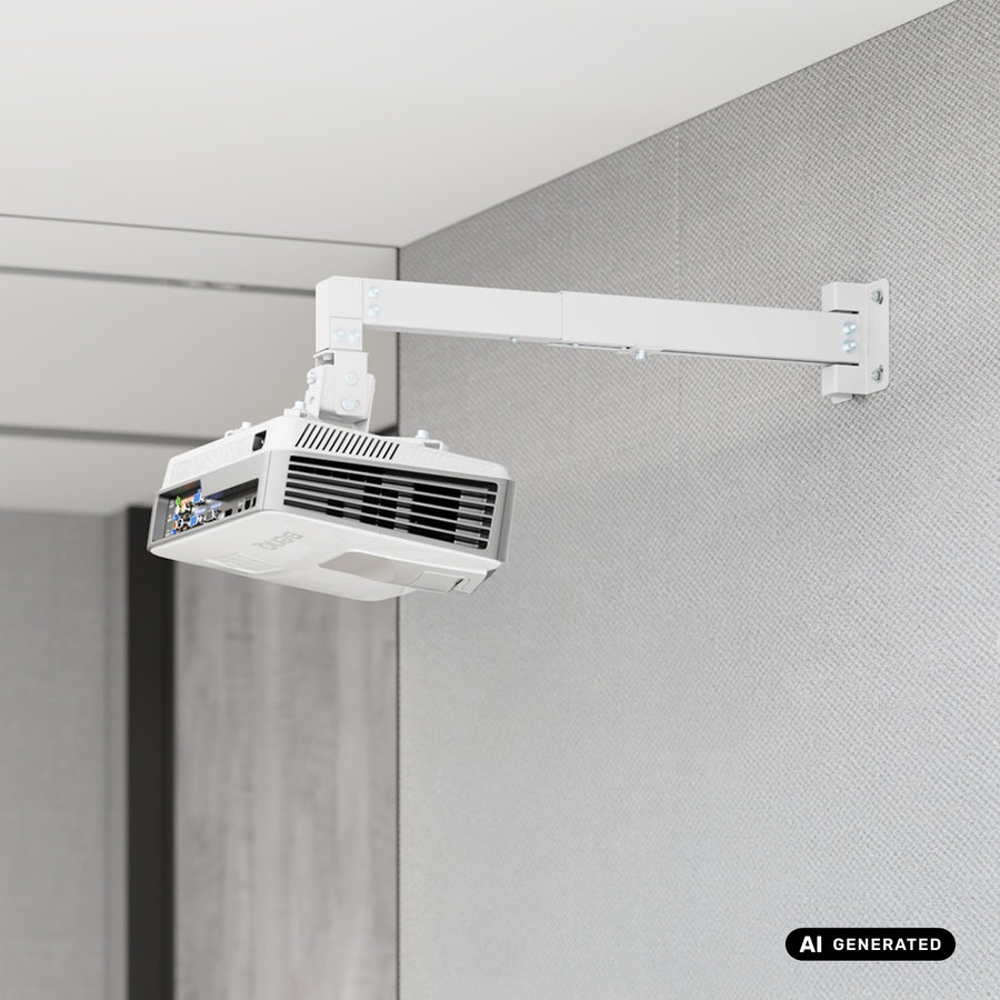 Maclean Wall-Mounted Projector Bracket/Hanger, White, up to 20 kg, MC-205 W